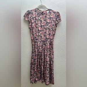 E.D. Michaels Vintage Pink and Black Floral Dress